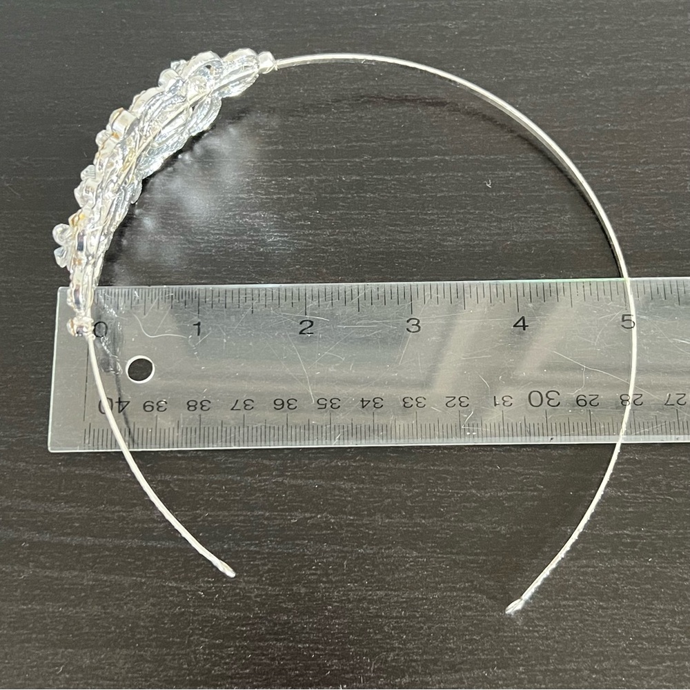 NWOT Crystal Vintage Silver Tiara Headband - Wedding - Picture 8 of 8